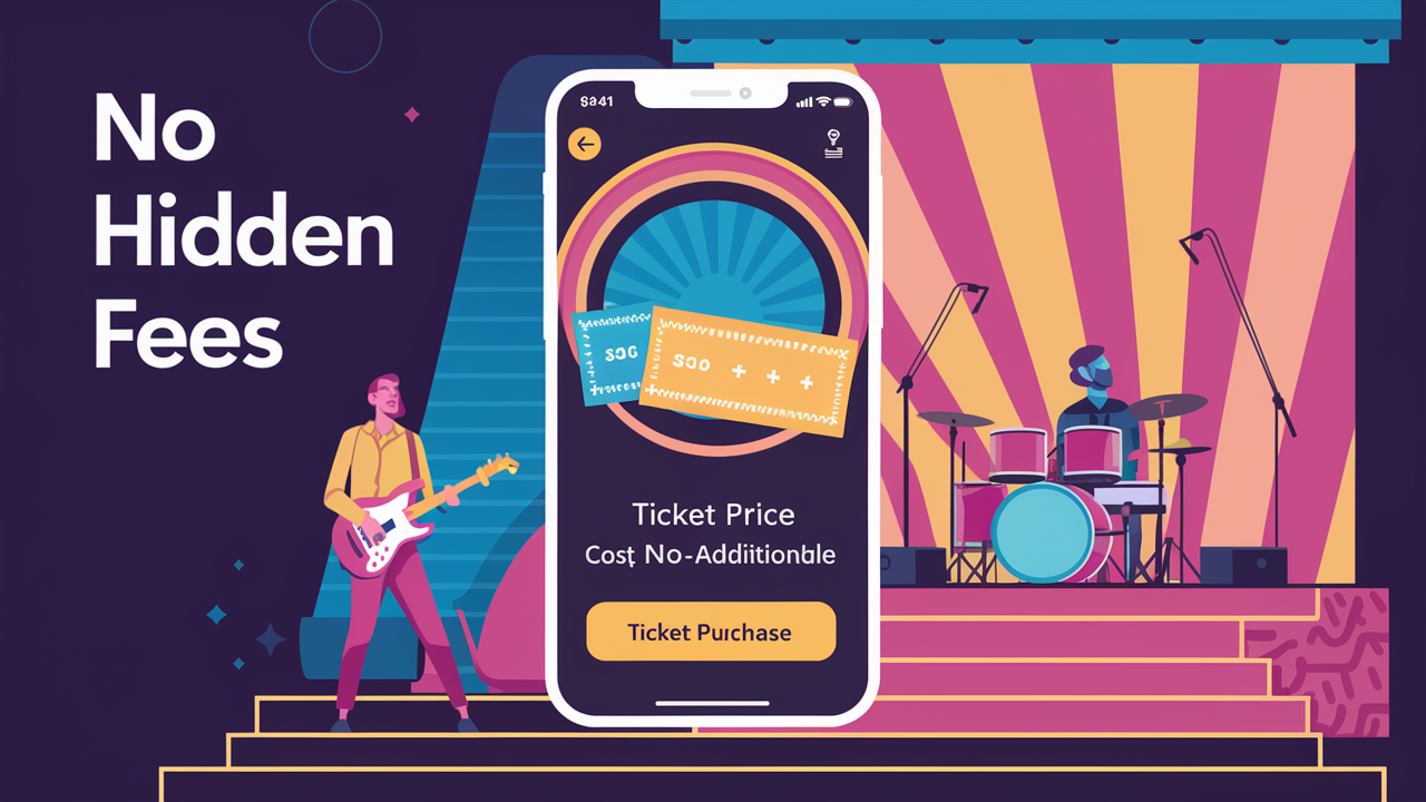 What concert ticket app has no fees?