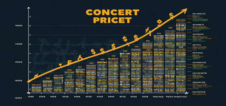 What is the average concert ticket price over time?